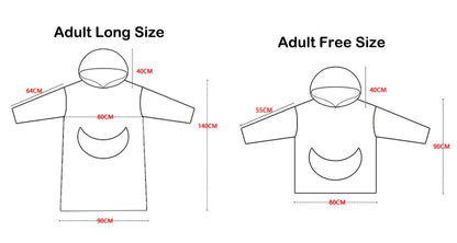 Oversized Wearale Blanket Hoodie Flannel Sherpa Fleece Warm Soft Winter Hoodie Sweatshirt for Kids Adults Snuggle